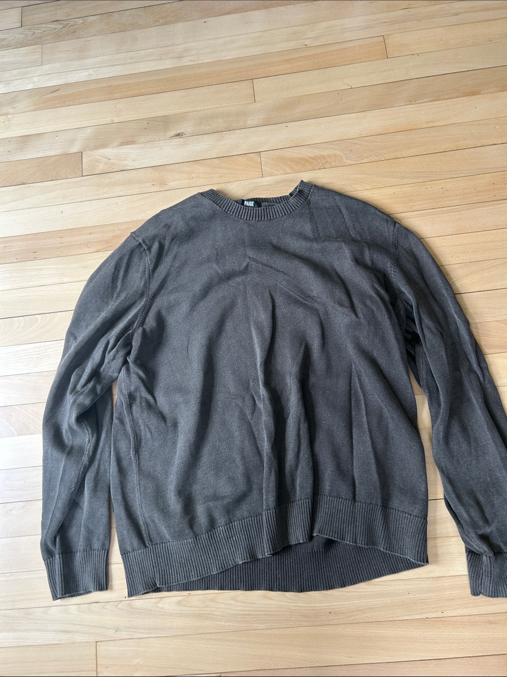 PAIGE Men's Crewneck Sweater in Charcoal Brown